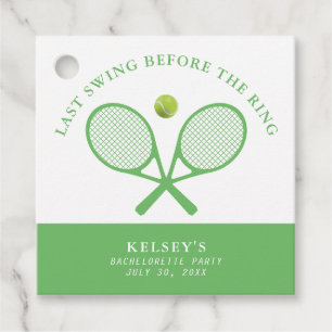 Tennis Bachelorette Last Swing Before the Ring Favour Tags