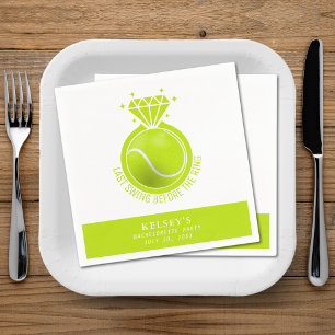 Tennis Bachelorette Last Swing Before the Ring Napkin