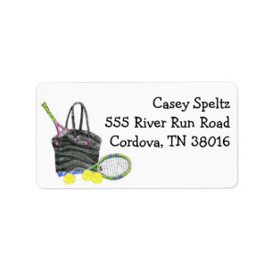 Tennis Bag Address Labels