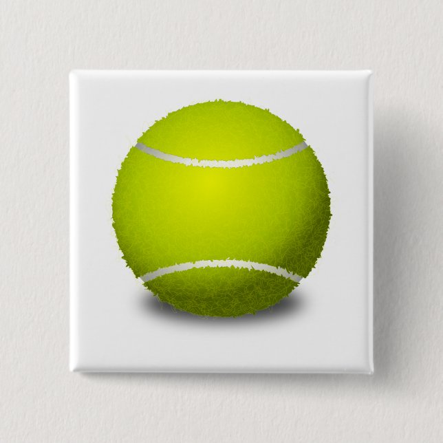 Tennis Ball 15 Cm Square Badge (Front)