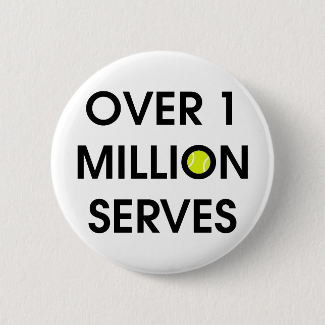 Tennis Ball 6 Cm Round Badge (Front)