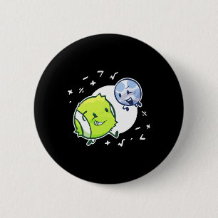Tennis Ball And Golf Ball Duo Math 6 Cm Round Badge