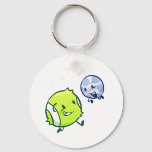 Tennis Ball And Golf Ball Duo Math Key Ring