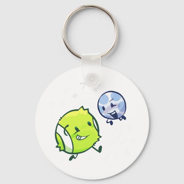 Tennis Ball And Golf Ball Duo Math  Key Ring (Front)
