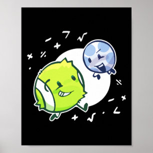 Tennis Ball And Golf Ball Duo Math Poster