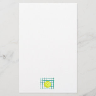 tennis ball and net simple graphic stationery