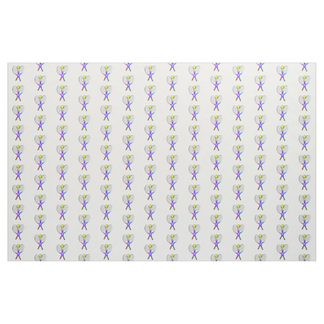 Tennis Ball and Rackets Fabric (Yard)