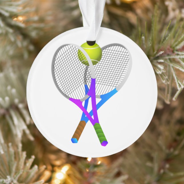 Tennis Ball and Rackets Ornament (Tree)