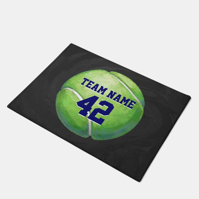 Tennis Ball Art Doormat (Angled)