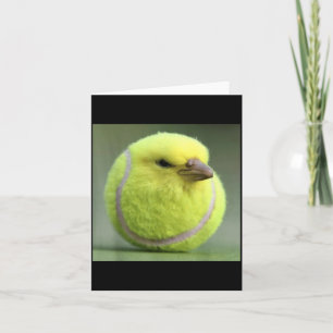 Tennis Ball Bird Card
