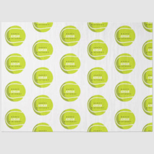 Tennis Ball Birthday Party Custom Name Tissue Paper