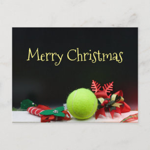 Tennis ball Christmas and ornament snowflake Postcard