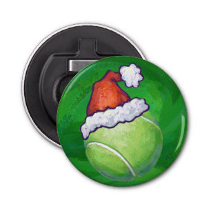 Tennis Ball Christmas Green Bottle Opener