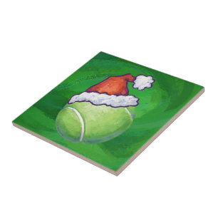 Tennis Ball Christmas Green Tile