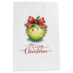 Tennis Ball Christmas Medium Gift Bag
