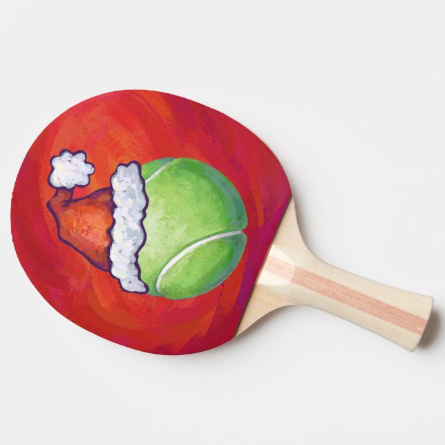 Tennis Ball Christmas Ping Pong Paddle (Side)