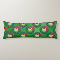 Tennis Ball Christmas Wreath Pattern on Green