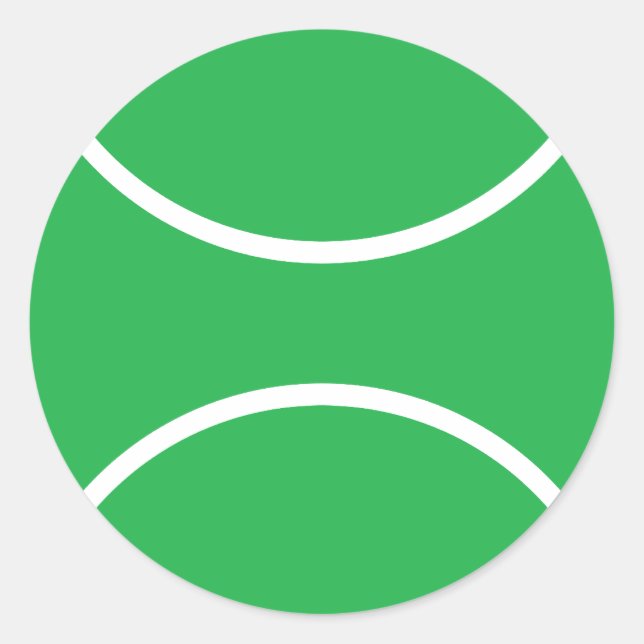 tennis ball classic round sticker (Front)