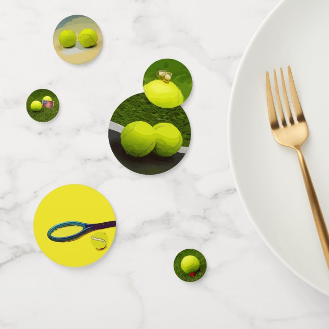 Tennis ball confetti (Group)