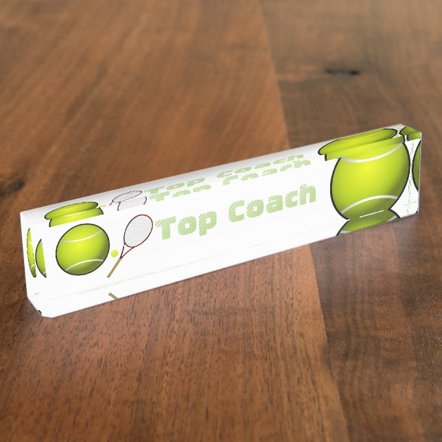 tennis ball court game team player tournament nameplate (Side)