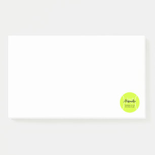 Tennis ball custom name & text post-it notes