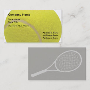 Tennis Ball Design Business Card