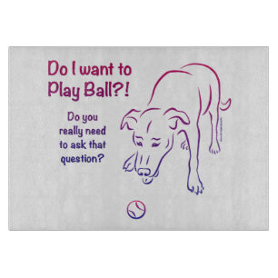 Tennis Ball Dog Cutting Board