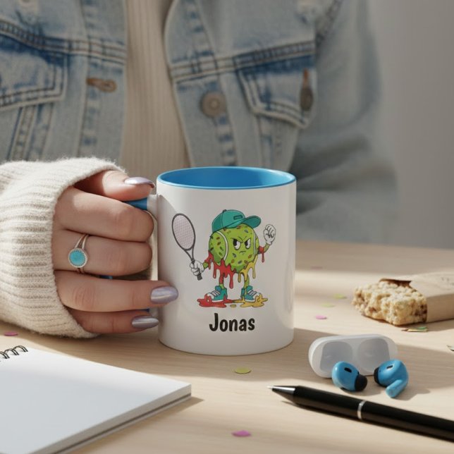 Tennis Ball Donut Character – Funny Retro Sp Mug (Creator Uploaded)