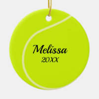 Tennis Ball Double Sided Ornament Round