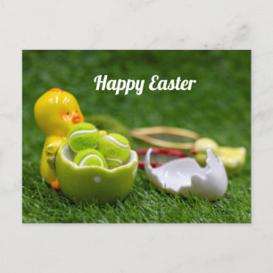 Tennis ball for Easter Holiday with tennis eggs