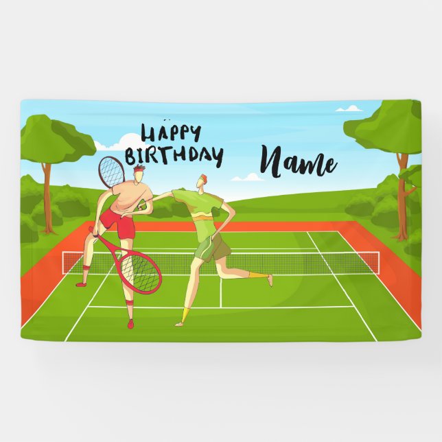 Tennis Ball for Tennis Player Birthday Party     Banner (Horizontal)
