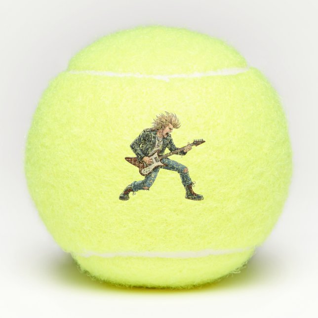 Tennis Ball Guitarist Singing and Playing (Front)