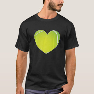 Tennis Ball Heart Valentine's Day For Tennis T-Shirt
