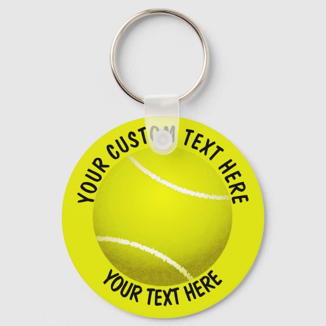 Tennis Ball Icon Custom Key Ring (Front)