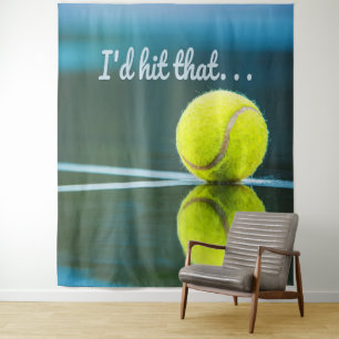 Tennis ball I'd Hit That Funny Gift Tapestry