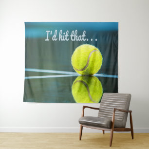 Tennis ball I'd Hit That Funny Gift Tapestry