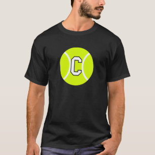 Tennis Ball Initial Letter C T-Shirt