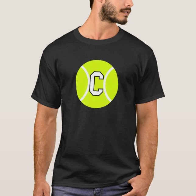 Tennis Ball Initial Letter C T-Shirt (Front)