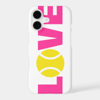 Tennis ball iPhone X case. Cover with LOVE slogan