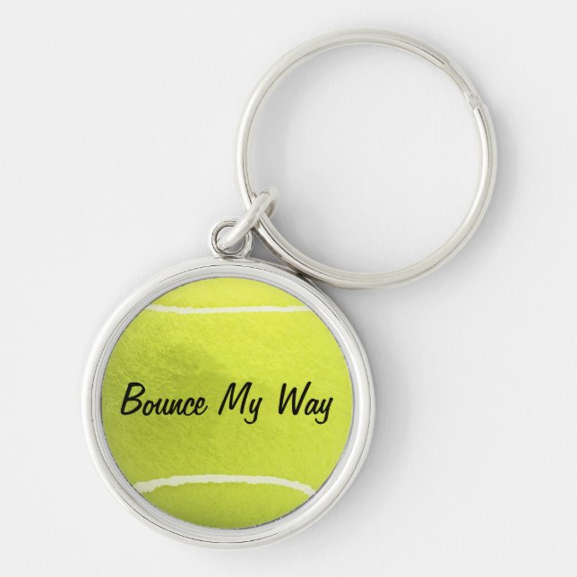 Tennis Ball Key Chain - Personalised (Front)