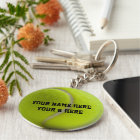 Tennis Ball Keychain Personalise YOUR NAME ID Tag