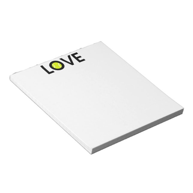 Tennis Ball LOVE Notepad (Angled)