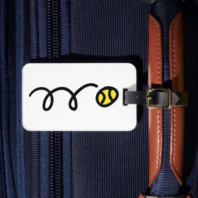 Tennis ball luggage tag (Front Insitu 4)