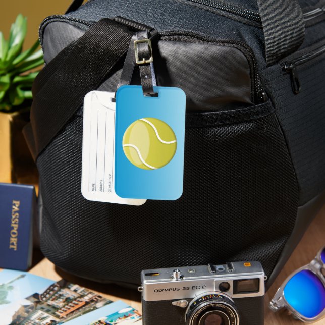 Tennis Ball Luggage Tag (Front & Back)