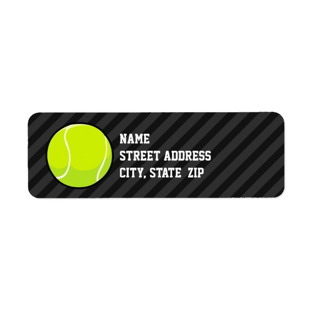 Tennis Ball on Black & Dark Grey Stripes (Front)