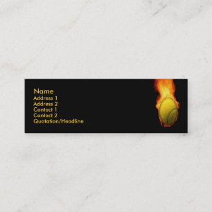 Tennis Ball On Fire Business Card