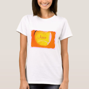 Tennis Ball Orange Yellow Pink 4Annie T-Shirt