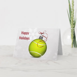 tennis ball ornament Holiday Greetings Card