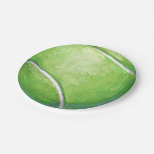 Tennis Ball Paper Plate