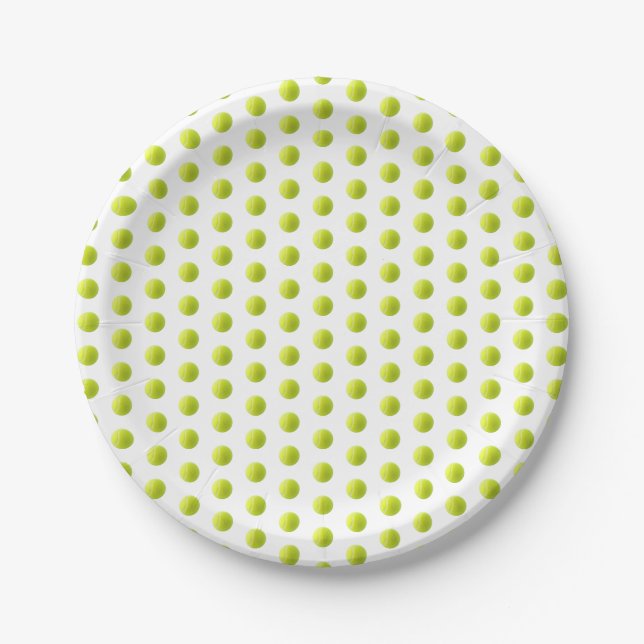 Tennis Ball Paper Plate (Front)